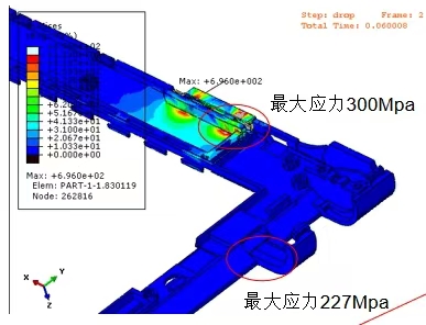 跌落冲击动力学仿真,结构CAE有限元仿真结果 跌落冲击动力学仿真,结构CAE有限元仿真结果
